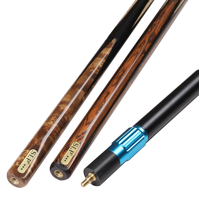SLP 10mm Luxo One Piece Cue Stick Bilhar 4 Emendas de Madeira Sombra Vermelha e Ébano com Extensor Snooker Cue