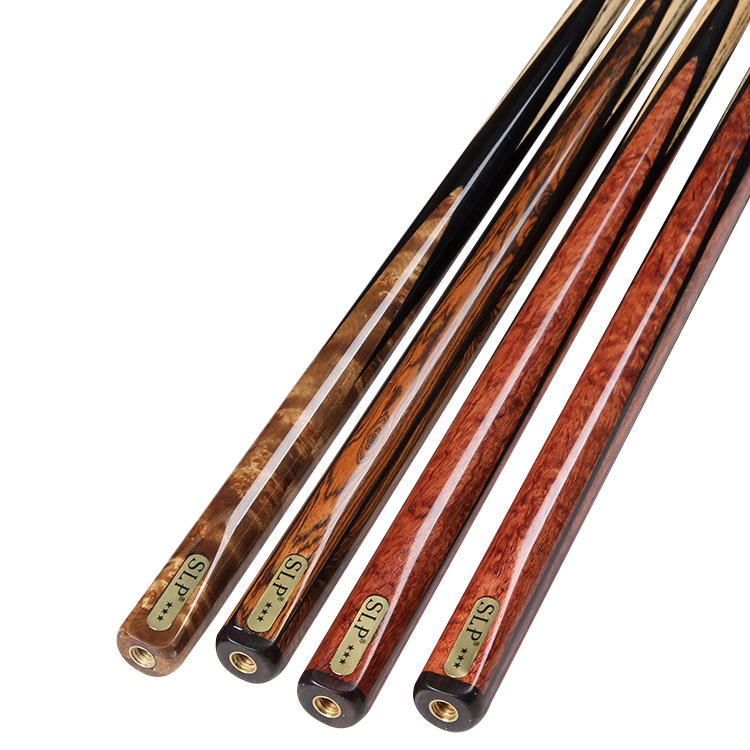 SLP 10mm Luxo One Piece Cue Stick Bilhar 4 Emendas de Madeira Sombra Vermelha e Ébano com Extensor Snooker Cue